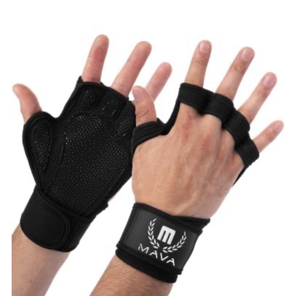 New Mava Sports Ventilated Workout Gloves w/ Integrated Wrist Wraps & Full Palm - Picture 1 of 10